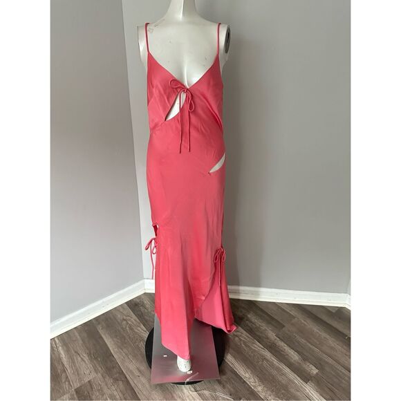 NWT Monse Satin Asymmetric Slash Slip Midi-Dress SIZE 6 $1490 - Picture 6 of 14